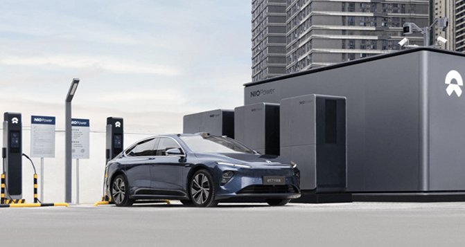 蔚來(lái)第四代換電站上線(xiàn)，最快僅需2分24秒